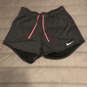 Grey/pink Nike dry-fit shorts